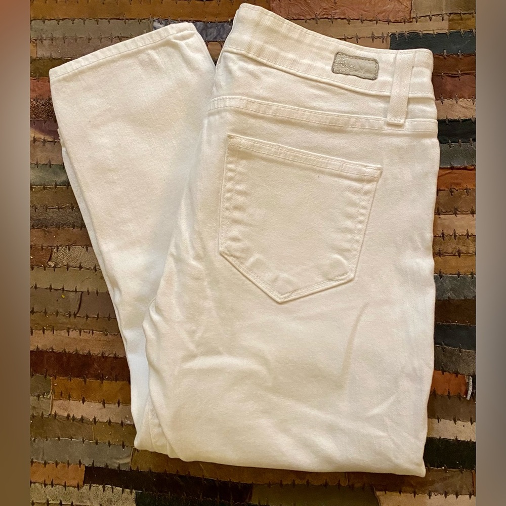 PAIGE White Denim Peg Skinny Jeans Size 26.